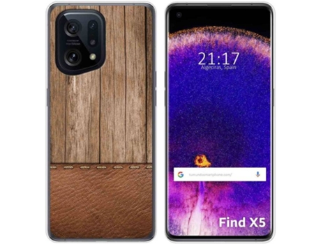Carcasa para Oppo Find X5 5G TUMUNDOSMARTPHONE Dibujos Madera 09 Multicolor