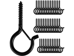 20 Ganchos De Tornillo Para Guirnaldas De Luces Exteriores, Diseño De Bloqueo Seguro, Fácil Liberación.