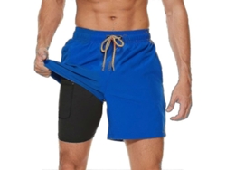 2026-pantalones Cortos De Baño Para Hombre Con Forro De Compresión Rápido Secado Bolsillos Con Cremallera Para Playa Surf Gimnasio