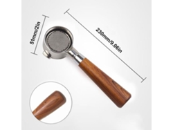 MIOLOE Portafiltro de doble oreja de 51 mm para cafetera con portafiltro sin fondo De'Longhi Ecov311.Gr/Ecov310.Gr