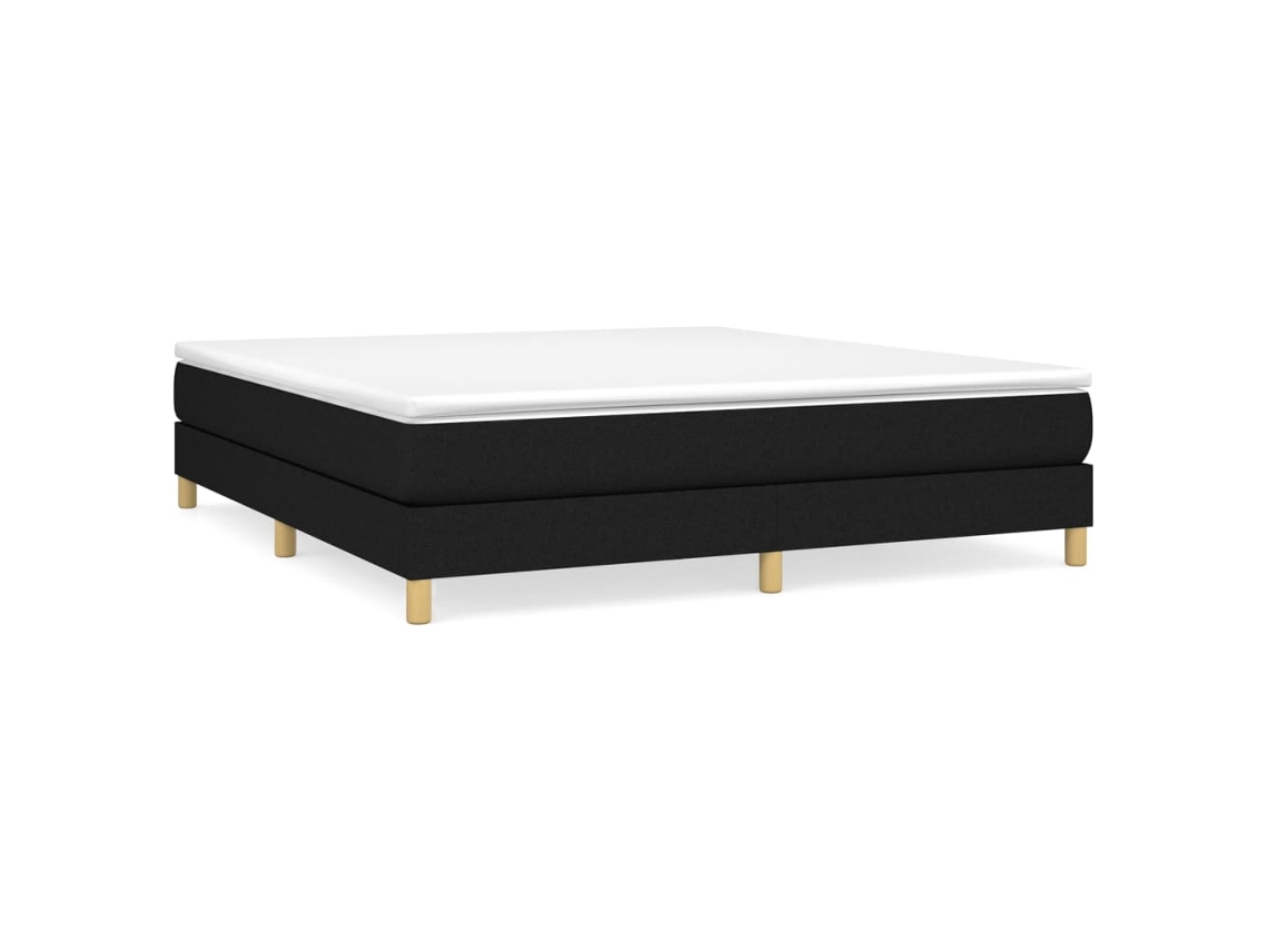 Maison Exclusive - Cama Box Spring Con Colchón Tela Negro 160x200 Cm