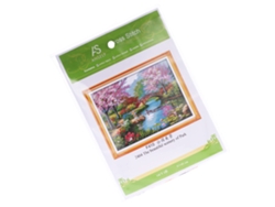 Kit De Punto De Cruz De 14 Piezas - Bordado De Paisaje De Parque - Decoración Del Hogar Diy - 57x45cm