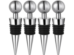 4 Dátiles reutilizables para botellas de vino, garrafas, champán, prosecco y cerveza ZYBLSSBB