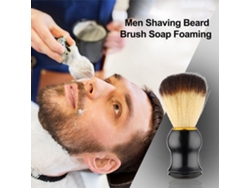 Brocha de afeitar para hombre con crema espumosa - Herramienta de cuidado para barba y bigote