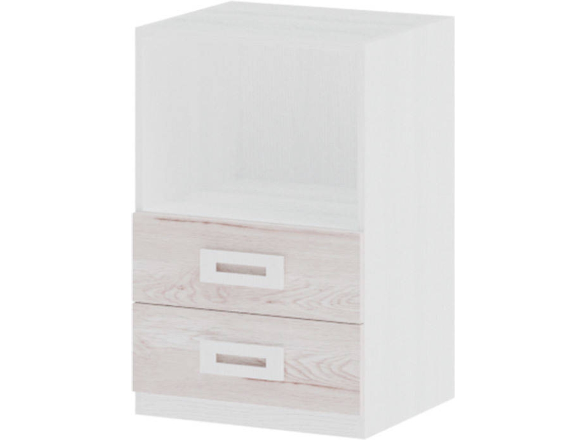 Mesita de Noche MUEBLAM Nieve Artic Melamina (48x73x42 cm)