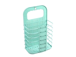 Cesto De Ropa Plegable De Pared, No Requiere Taladrar, Pequeño, Verde Claro, Almacenamiento Para El Baño.