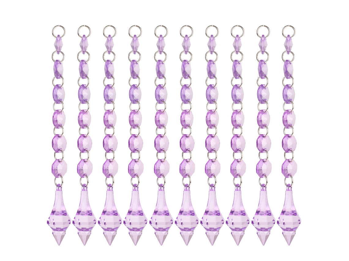 2026-10 Piezas Lote Diamantes De Acrílico 6+1 Decoración De Boda Cristal Colgantes Gemas Decor(a)