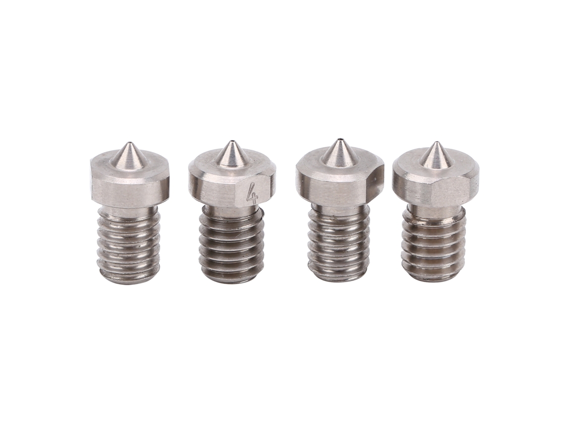 4 boquillas de titanio M6 para extrusora Mk8/Mk9 | Sin marca