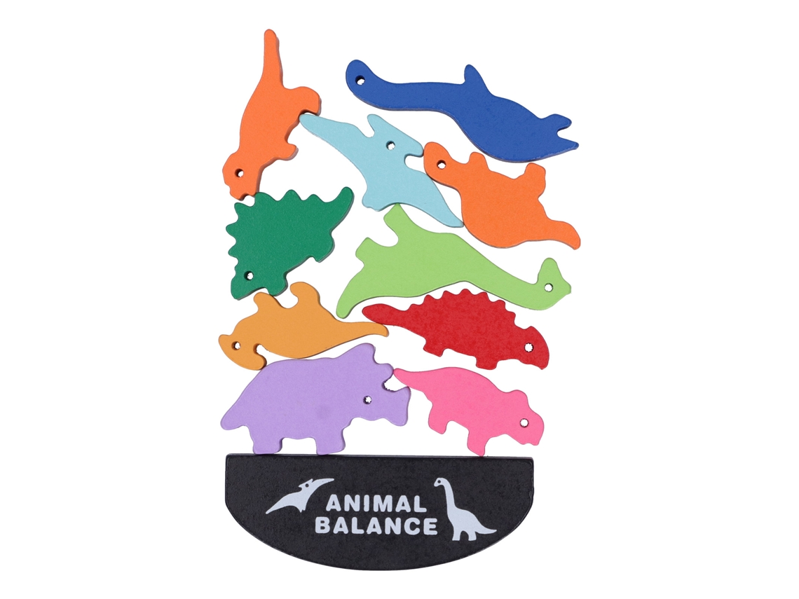 Ats-bloques De Madera Apilables Animales Dinosaurio Juguete Educativo De Equilibrio Regalo De Cumpleaños Para Niños