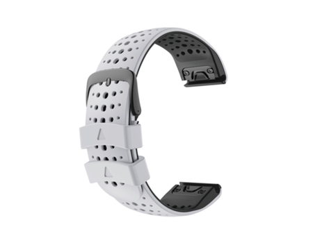 Pulseira para Garmin Fenix 5X, 5X Plus, 6X, 6X Pro, 3, 3HR, 2 Charlie 26 mm Negro Blanco