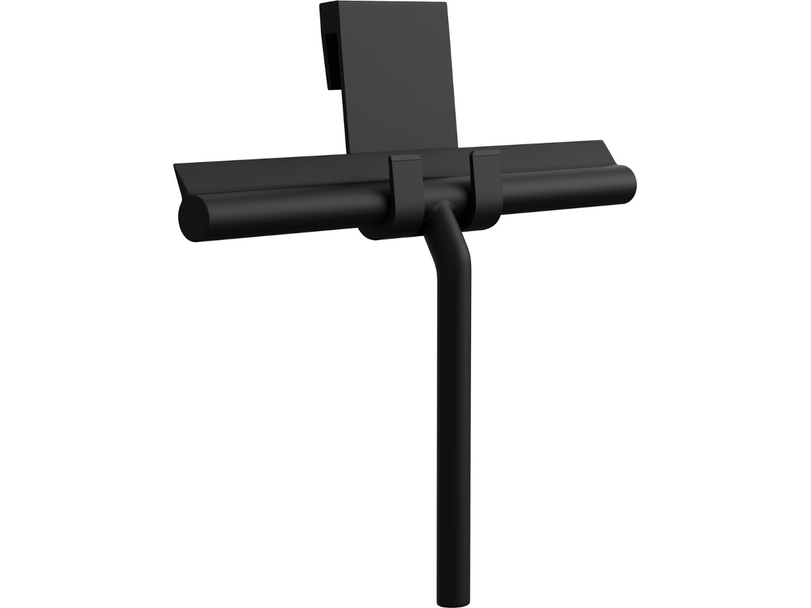 Limpiador de ducha de silicona negra con sistema de montaje ZYBLSSBB.