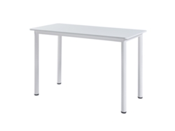 Mesa de comedor Tammela versátil para 4 personas de acero y MDF 120 x 60 x 75 cm - Blanco [EN.CASA]