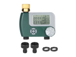 Temporizador Digital Programable Para Manguera Con 2 Salidas Para Riego Automático De Jardines Exteriores.