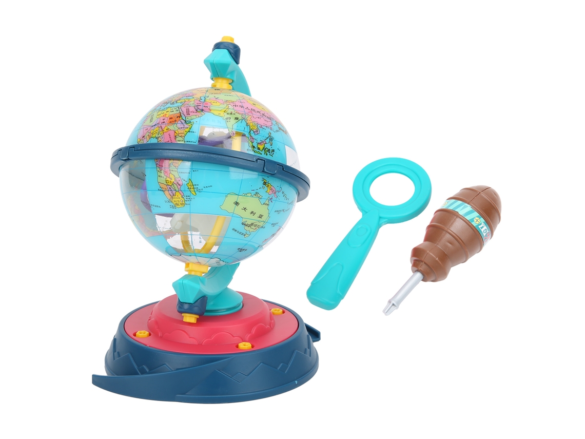 Ats-juguete De Modelo De Globo Diy Con Tuercas, Juego De Ensamblaje Educatsivo Para Niños, Niñas Y Bebés, Color Azul