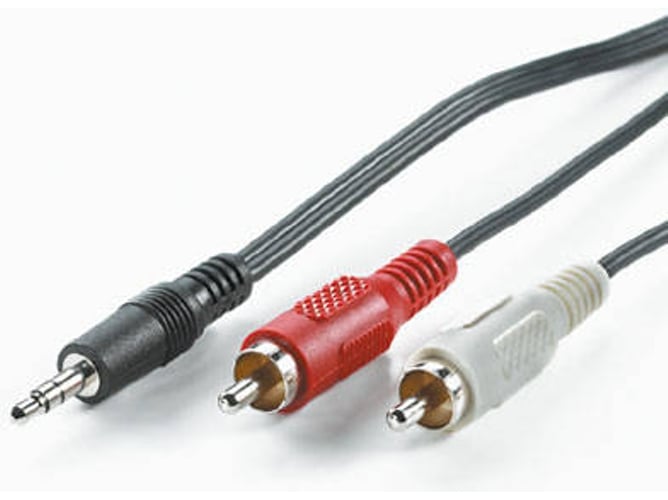 Cable de Audio ROLINE (Jack 3.5mm - RCA - 1.5 m - Negro)