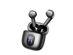 (negro) Auriculares Inalámbricos Bluetooth Con Cancelación De Ruido, Pantalla Digital Y Función Enc.