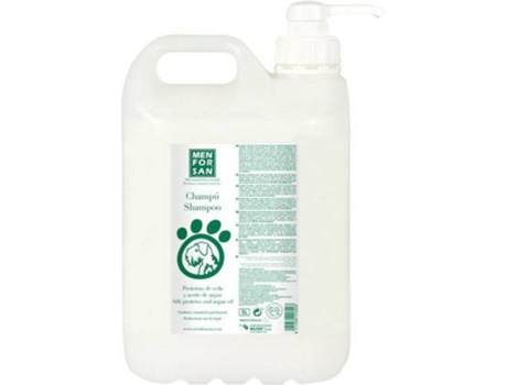 Champú para Perros MEN FOR SAN Proteína De Seda y Aceite de Argán (5 L)