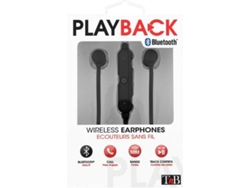 Auriculares Bluetooth TNB CLIP EBPLAYBK (In Ear - Micrófono - Negro)
