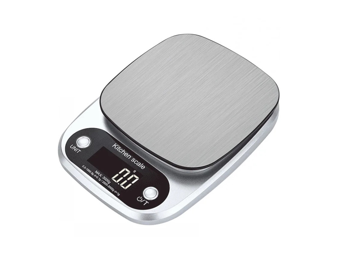 Báscula de cocina con botón táctil y pantalla LCD, báscula para herramientas de cocina, 3 kg Nicecee