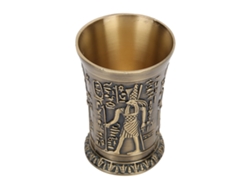 Vaso de whisky metálico mini vintage