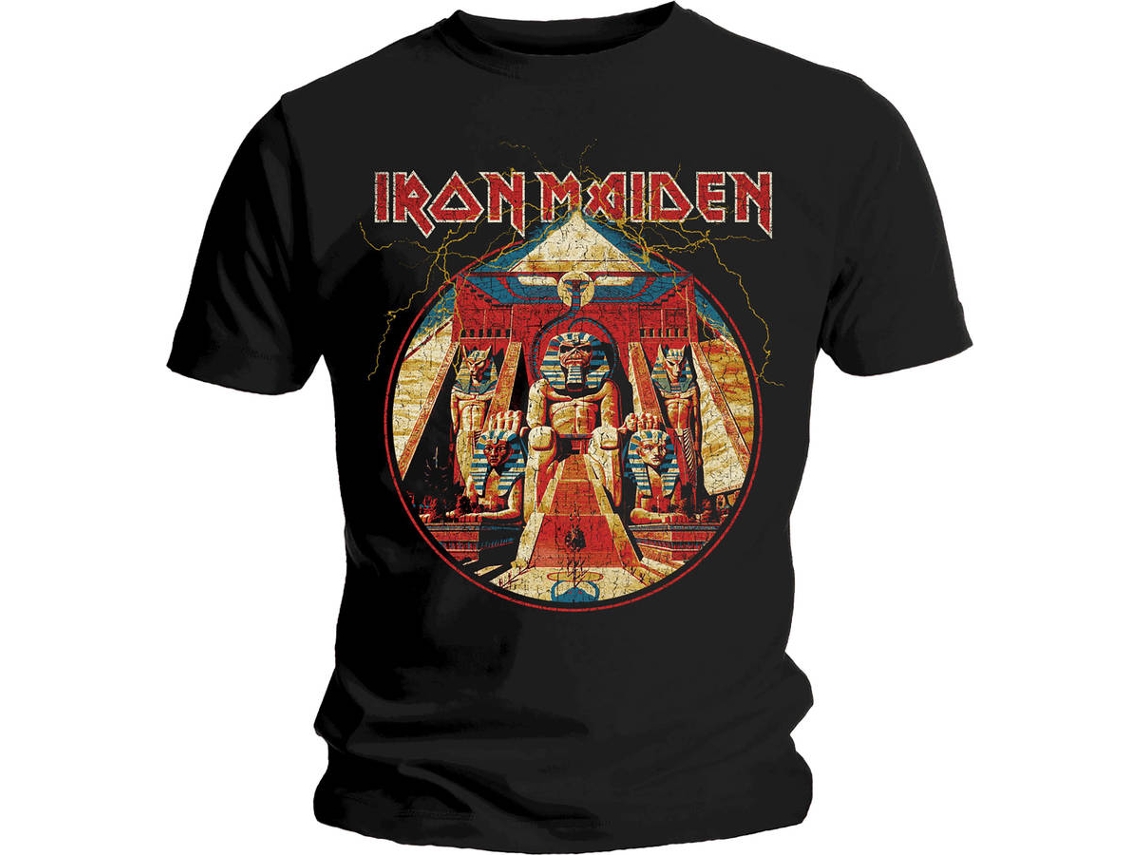 Camiseta IRON MAIDEN Powerslave Lightning Circle XL
