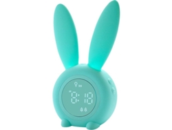 2026-reloj Despertador Para Niños Con Luz Nocturna Conejo, 6 Tonos, Temporizador, Batería Recargable 2000mah (verde)