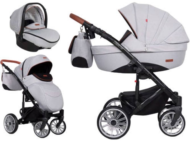Carrito de Bebé Individual EURO-CART Delta + Grupo 0+ Isofix Ready Gris Fox