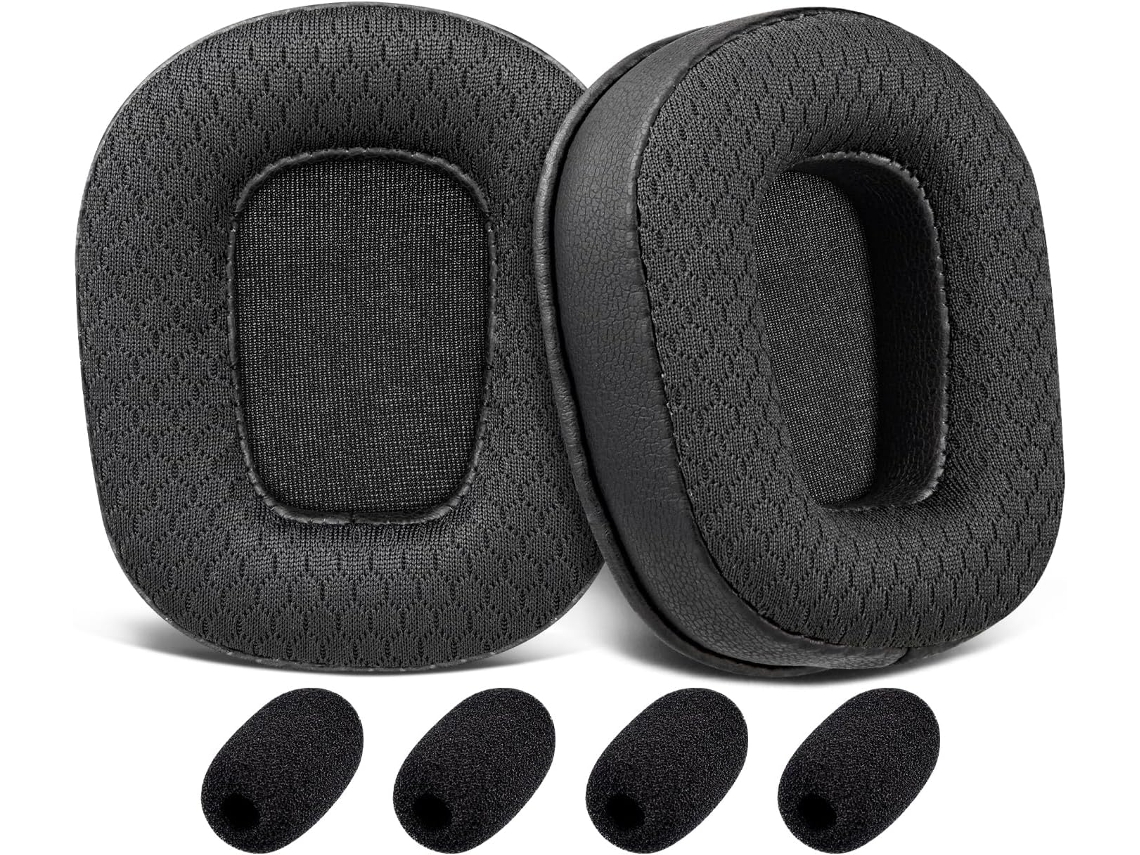 Almohadilla Para Auriculares Azulparrott B350 Noise Cancelling Azultooth Headset Tela De Malla Negro Zruxe (b350xt B350 Xt)
