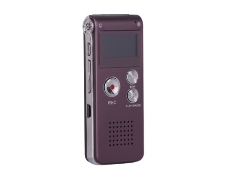 Grabadora de Voz Digital para Conferencias Reuniones Entrevistas Mini Cinta Portátil Dictáfono de 16Gb con Reproducción de Mp3 Usb Rosa BISBISOUS