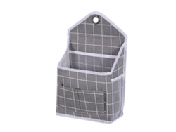 Gancho de baño de pared fabricado en tela de lino, bolsa para guardar champú y ropa, y sombrilla*.