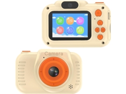 Câmera Infantil H9 1080P 4800W Câmeras Duplas Frontal e Traseira Amarelas 