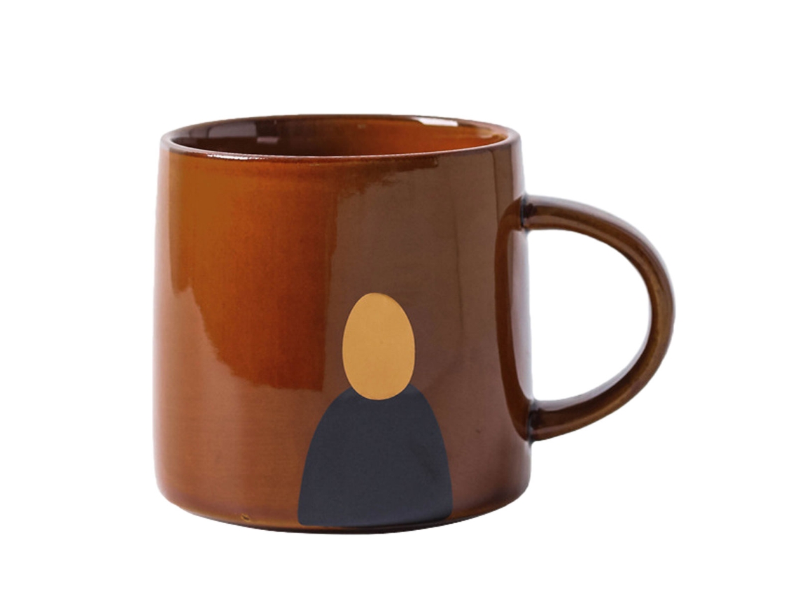 Taza de cerámica de 380ml, taza de té para el hogar y la Oficina, taza de diseño abstracto moderno NEVEANCE