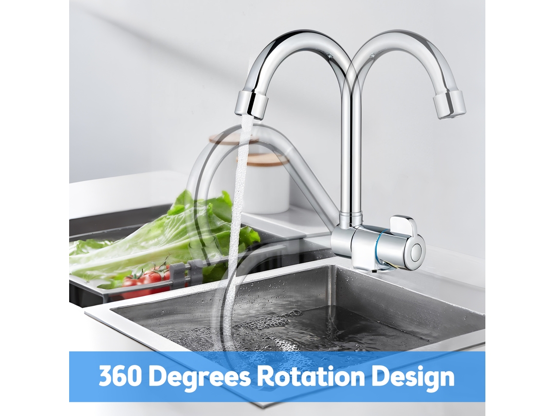 Grifo De Cocina Plegable De Latón Cromado Con Rotación De 360°, Tamaño G1/2, Para Caravanas, Yates Y Fregaderos.