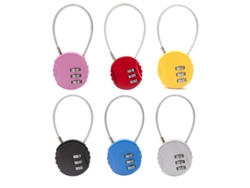 Candado de combinación para equipaje, 6 candados antirrobo de cable redondo, aptos para mochilas y maletas Cuich