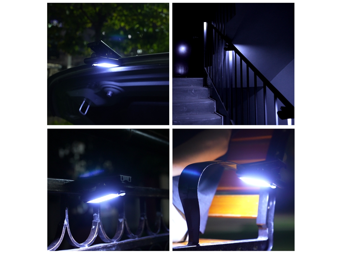 Rebe-luz Solar Exterior Con 40 Led, Sensor De Movimiento, Clip, Ip65 Impermeable Para Cerca, Terraza, Garaje, Pared