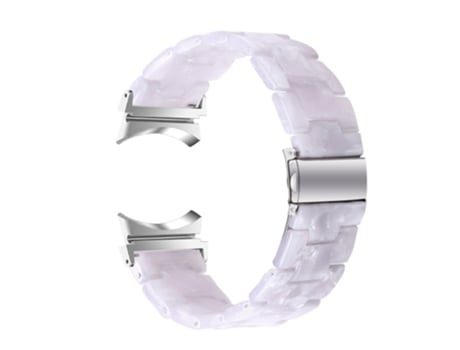 Correa de acero inoxidable con hebilla para Samsung Galaxy Watch 5 40mm/44mm/Watch 5 Pro 45mm - blanco