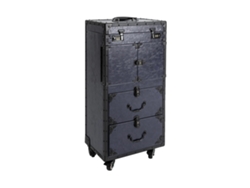 Carrito de maquillaje, almacenamiento multicapa, diseño portátil, azul OEM