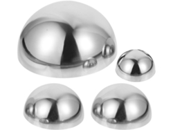 Inoomp 4 Piezas De Bolas De Espejo De Acero Inoxidable De 51 X 150 Mm, Esferas Reflectantes Huecas Para Decoración De