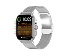 Reloj Inteligente I120 1 95 Pulgadas Bluetooth Llamada Monitoreo De Salud Más De 100 Modos Deportivos Ip76 Impermeable Plata YEMAESRE