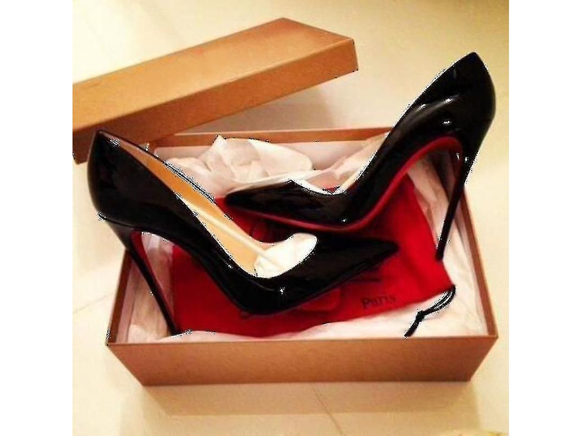 2026-zapatos De Tacón Alto Fino Punta Aguda 6cm 8cm 10cm Cuero Patente Negro Para Mujer Boda Fiesta Verano