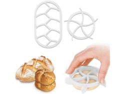 Set De Sellos Para Pan, 2 Piezas Cortador De Pan Sellador De Pan (blanco)