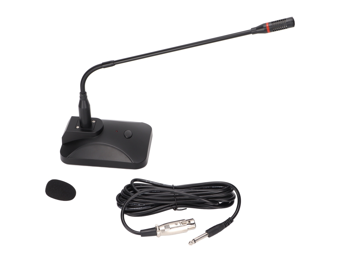 Micrófono De Cuello De Cisne Ajustable Con Cable Xlr Hembra A 6,35 Mm Para Conferencias Y Clases.