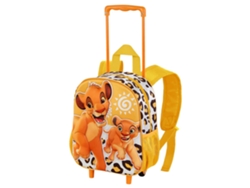 El Rey León Africa Mochila 3D con Ruedas Pequeña, Amarillo KARACTERMANIA