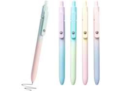 Conjunto De 5 Canetas De Gel Retráteis De 0, 7 Mm Para Escritório, Professores, Alunos, Escola, Trabalho E