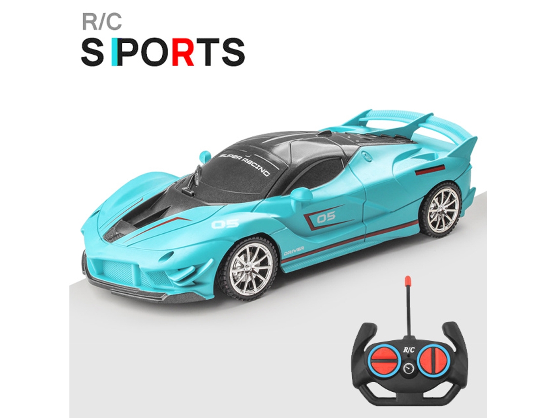 Coche RC 1/18 con luz LED, control remoto de 2,4 G, vehículo deportivo de alta velocidad para niños y niñas, Aeuzwr