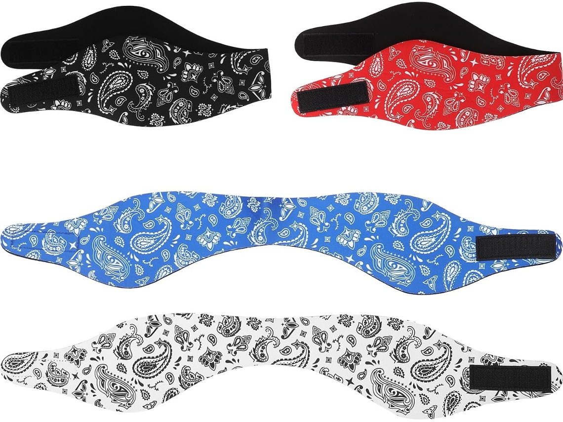 Juego De 4 Diademas De Silicona Para Natación, Cómodas Para El Baño, La Piscina Y Los Deportes Acuáticos.