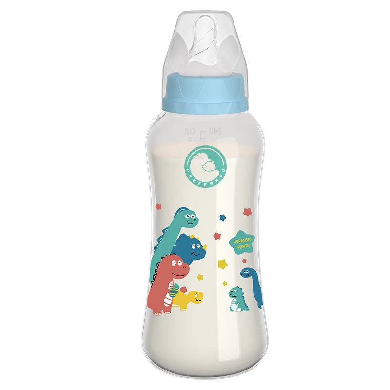 (240 Ml - Azul - 1 Unidad) Biberón, A Prueba De Caídas Y Resistente Al Calor, Artículos Para La Alimentación Del Recién Nacido.