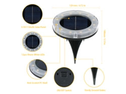 2026-lámparas Solares De Tierra Tomshine 4 Pack Luz Blanca Cálida 12 Leds Ip65 Resistente Al Agua Para Jardín Patio Camino