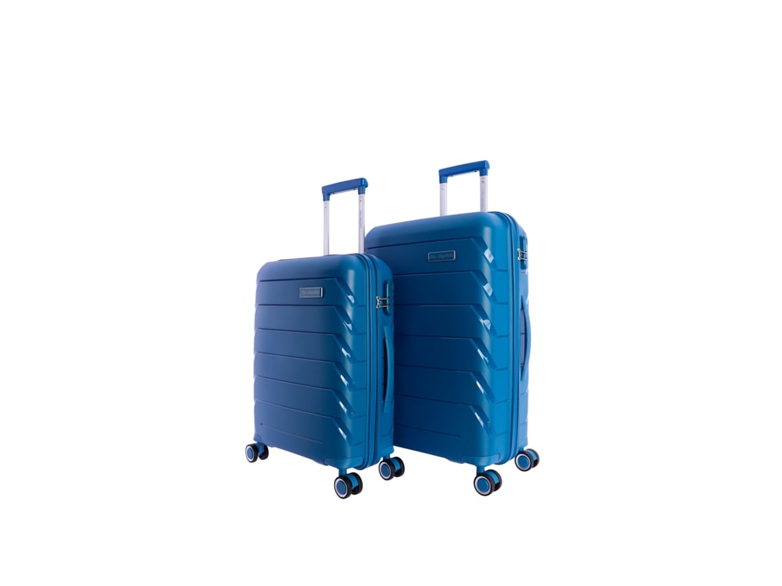 DON ALGODON - Set de Maletas de viaje de cabina y mediana / Maleta de  cabina 55x40x20 / Maleta mediana 64x44x24 Color Azul Talla Maleta Cabina