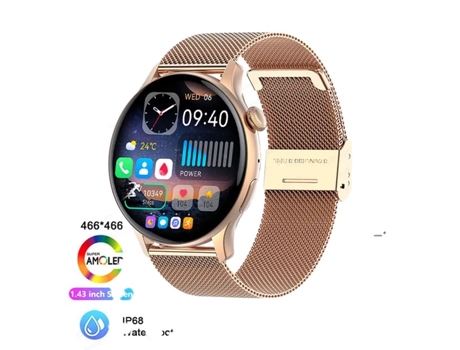 Smartwatch hombres 466*466 1,43 pantalla HD siempre muestra la hora Bluetooth llamada IP68 impermeable deportes reloj inteligente mujeres VEANXIN